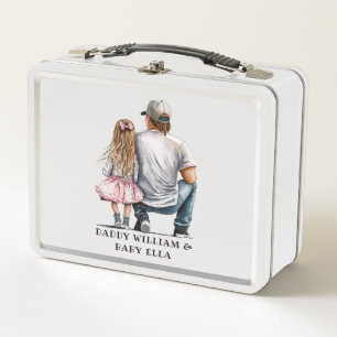 Black Father and Daughter Bond (11) Metal Lunch Box