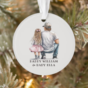 Black Father and Daughter Bond (11) Ornament