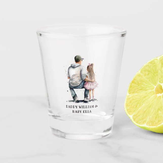 Black Father and Daughter Bond (12) Shot Glass (Front)