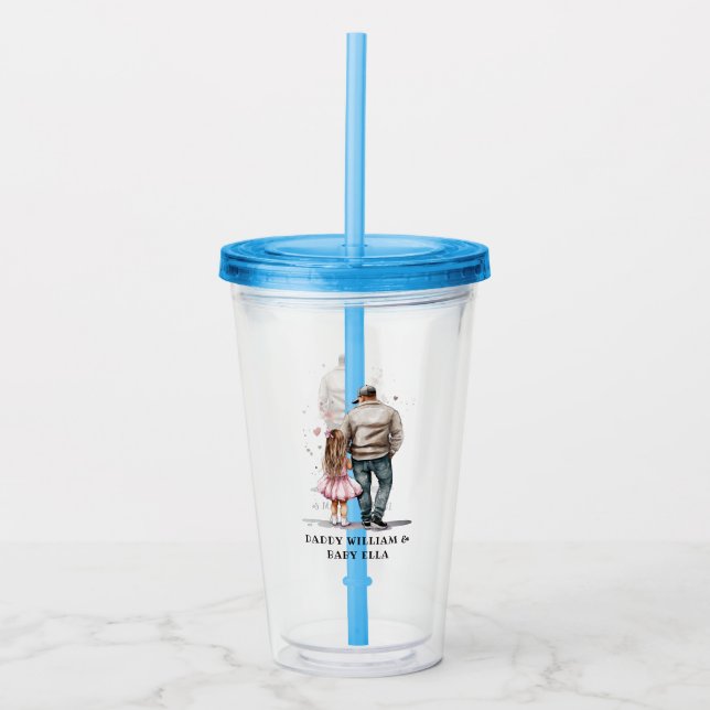 Black Father and Daughter Bond (13) Acrylic Tumbler (Front)