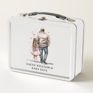Black Father and Daughter Bond (13) Metal Lunch Box