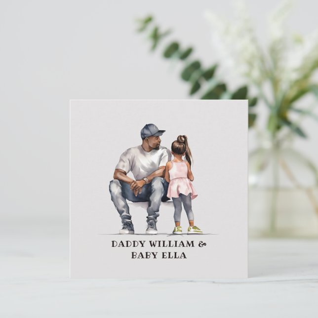 Black Father and Daughter Bond (3) (Standing Front)
