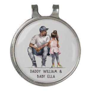 Black Father and Daughter Bond (3) Golf Hat Clip