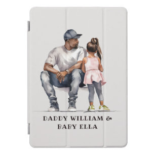 Black Father and Daughter Bond (3) iPad Pro Cover