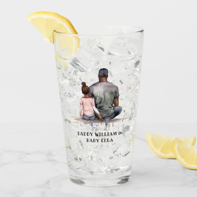 Black Father and Daughter Bond (4) Glass (Front Ice)