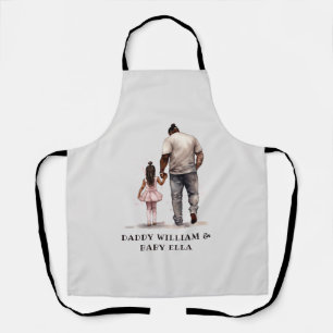 Black Father and Daughter Bond (6) Apron