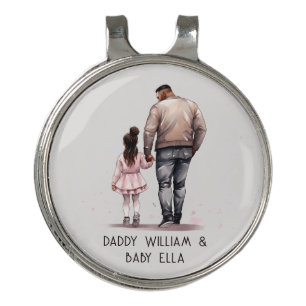 Black Father and Daughter Bond (7) Golf Hat Clip