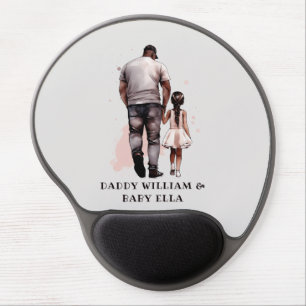 Black Father and Daughter Bond (8) Gel Mouse Pad