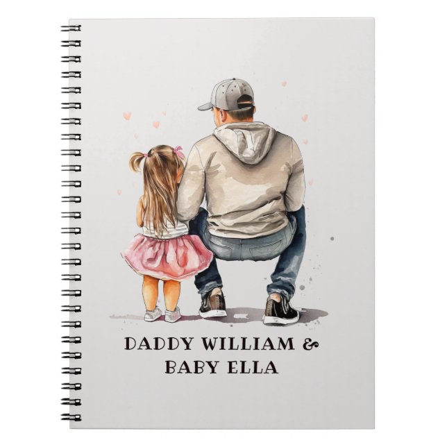 Black Father and Daughter Bond (9) Notebook (Front)