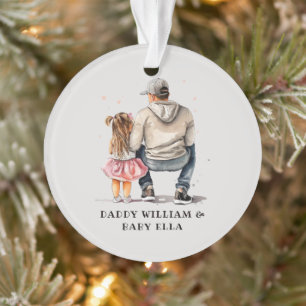 Black Father and Daughter Bond (9) Ornament