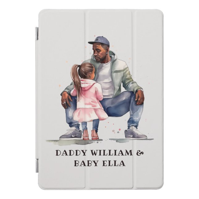 Black Father and Daughter Bond iPad Pro Cover (Front)