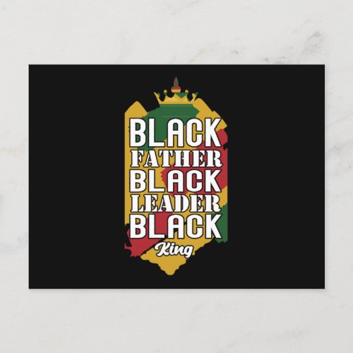 Black Father Black Leader Black King 3 Announcement Postcard