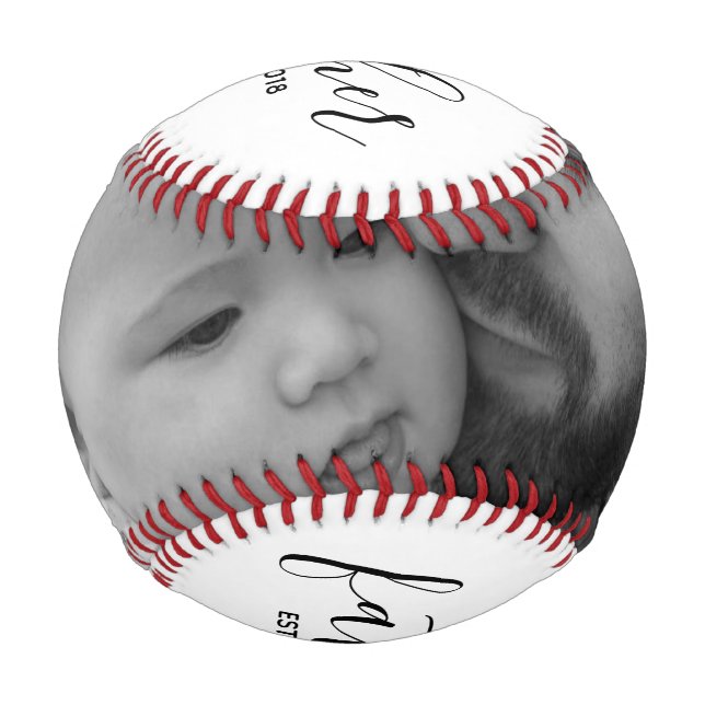 Black Father Establish Year with Red Heart Baseball (Front)