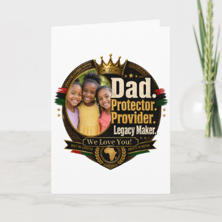Black Father Legacy Design (Customizable) Card