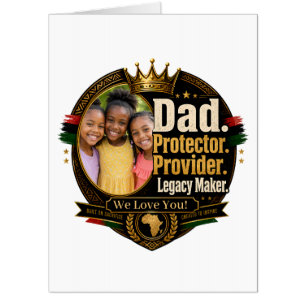 Black Father Legacy Design (Customizable) Card