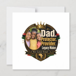 Black Father Legacy Design (Customizable) Magnetic Invitation