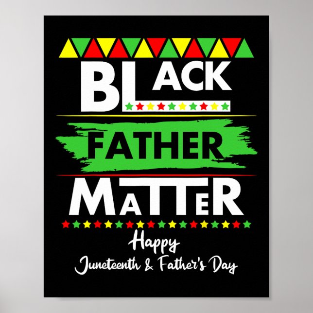 Black Father Problem Father's Day Juneteenth Afric Poster (Front)