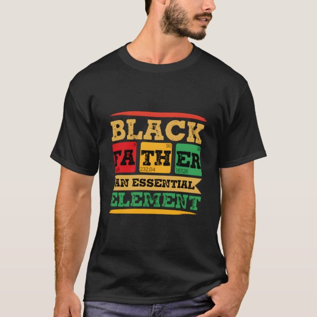 Black Father The Essential Elet Father'S Day Black T-Shirt (Front)