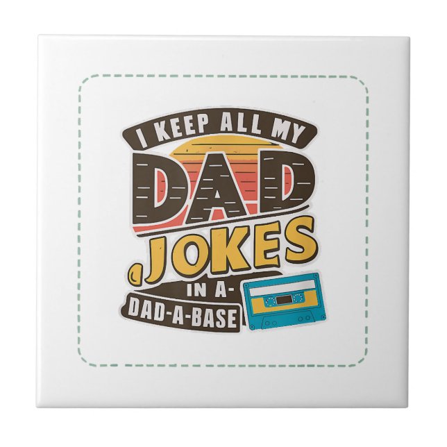 Black - Father's Day Best Dad In The World Ceramic Tile (Front)
