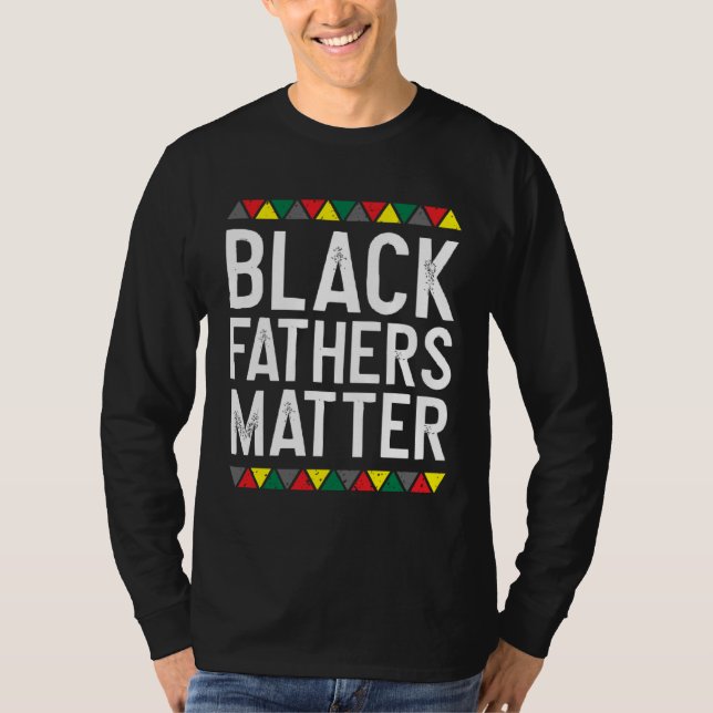 Black fathers matte T-Shirt (Front)