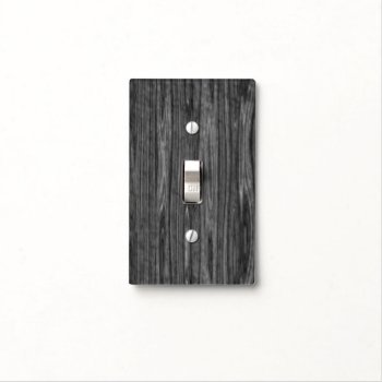 Black Faux Barn Wood Light Switch Cover by mariannegilliand at Zazzle