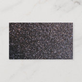 Black faux glitter graphic business card (Back)