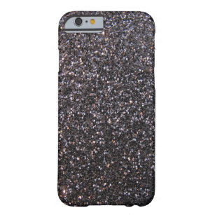 Black faux glitter graphic barely there iPhone 6 case