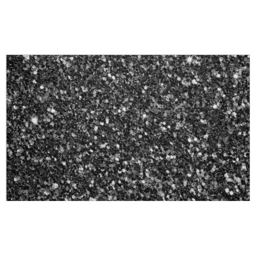 Black Faux Glitter Seamless Pattern Fabric