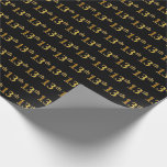 [ Thumbnail: Black, Faux Gold 13th (Thirteenth) Event Wrapping Paper ]