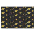 [ Thumbnail: Black, Faux Gold 31st (Thirty-First) Event Tissue Paper ]