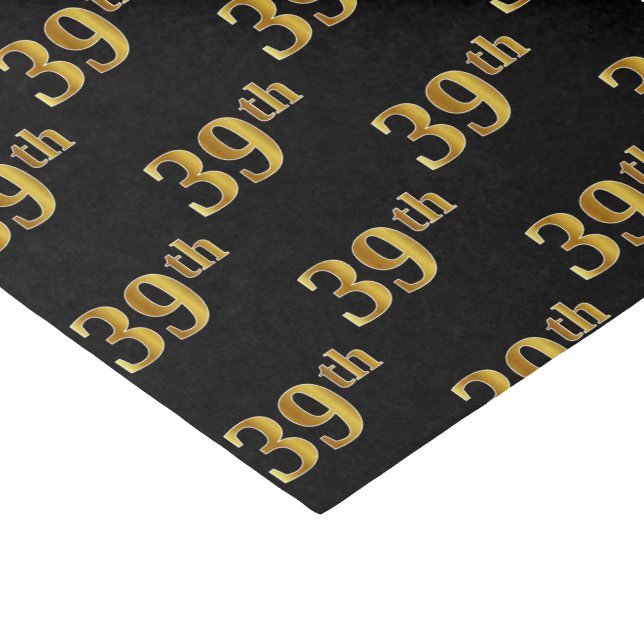 Metallic gold logo on black tissue paper 🤩
