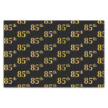 [ Thumbnail: Black, Faux Gold 85th (Eighty-Fifth) Event Tissue Paper ]