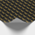 [ Thumbnail: Black, Faux Gold 96th (Ninety-Sixth) Event Wrapping Paper ]