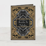 Black, Faux Gold And Silver Art Deco Style Announcement at Zazzle