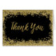 Black Faux Gold Glitter Thank You
