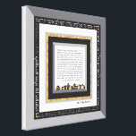 Black & Faux Gold Jerusalem Hafrashat Challah Canvas Print<br><div class="desc">Our Jerusalem Black, White, Grey & (simulated) Gold Framed Hafrashat Challah Canvas Print was created by special request for a friend with a Black & White Kitchen. A beautiful Shower, mothers day, or any day gift. Because her Challah is a work of art she can sign her name with a...</div>