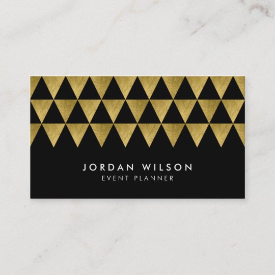 Blush And Black Modern Geometric Business Card