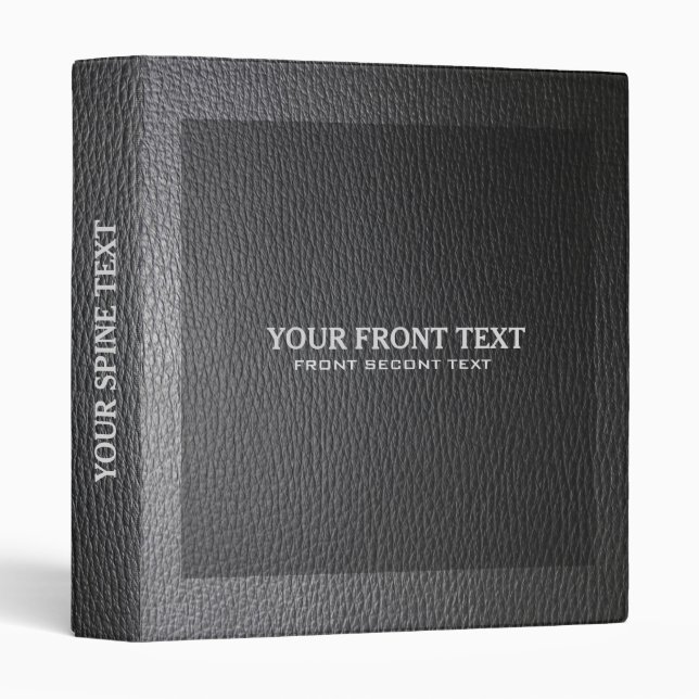 Black Faux Leather Look Binder (Front/Spine)