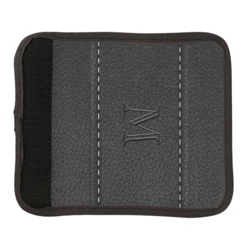 Black Faux Leather Luggage Handle Wrap Zazzle