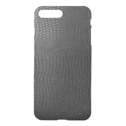 Black Faux Leather Snake Skin look Pattern iPhone 8 Plus7 Plus Case