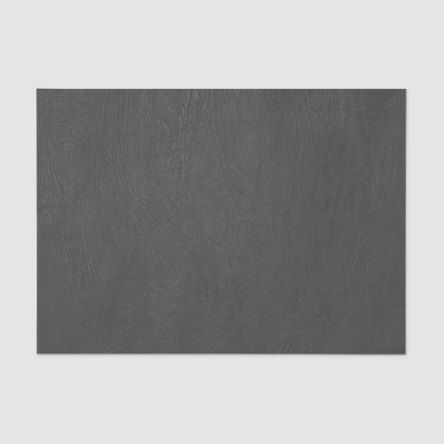 Black Faux Leather Tissue Paper (Front)