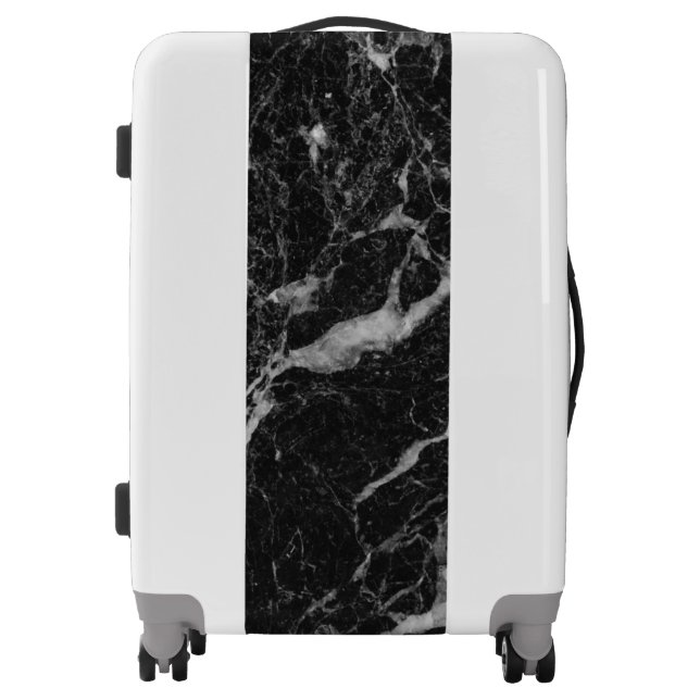 Black Faux Marble Background Luggage (Front)