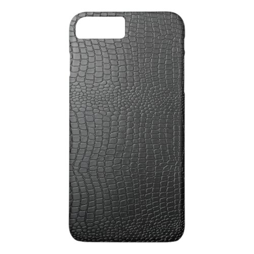 Black Faux Snakeskin Pattern iPhone 8 Plus7 Plus Case