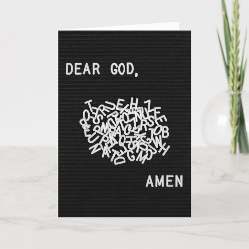 Black Felt Board Prayer Card