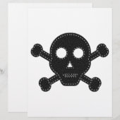 Black Felt Skull (Front/Back)