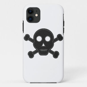 Black Felt Skull iPhone 11 Case