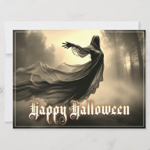 Black Female Ghost in Hellscape - Halloween
