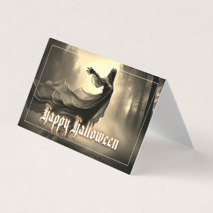 Black Female Ghost in Hellscape - Halloween