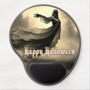 Black Female Ghost in Hellscape - Halloween Gel Mouse Pad