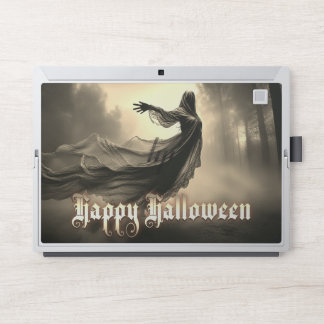 Black Female Ghost in Hellscape - Halloween HP Laptop Skin